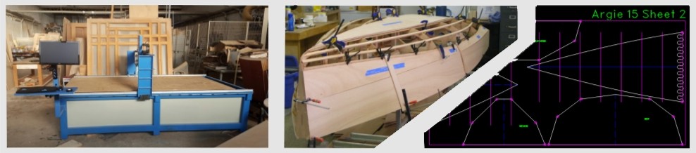 CNC kit di costruzione scafi in legno