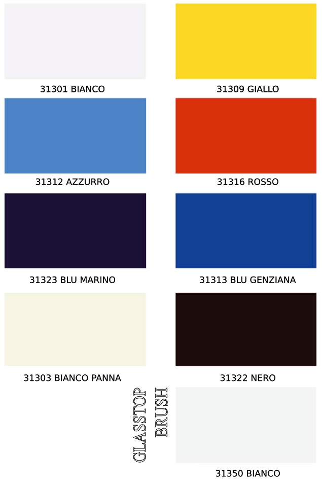 Glasstop Tabella Colori