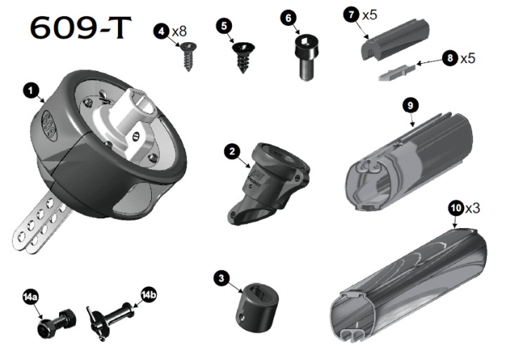 Plastimo Jib Reefing 609T Components